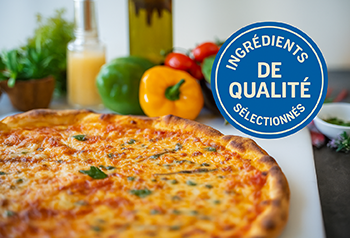 Ingrédients frais et sélectionnés pour nos pizzas Il Forno