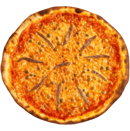 Pizza artisanale Il Forno avec pâte fine, anchois, câpres, fromages sélectionnés, cuite au feu de bois à Andrézieux-Bouthéon, Bonson, St Just St Rambert, La Fouillouse, Sury le Comtal, St Cyprien et Saint-Étienne.